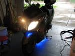 Silicone Encased LED Strips In the garage in full daylight!