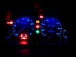 Super Bright LEDs Oznium 3mm LEDs used in almost every indicator light in this speedometer.