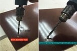 6mm drill bit demonstration for smallest LED bolt
