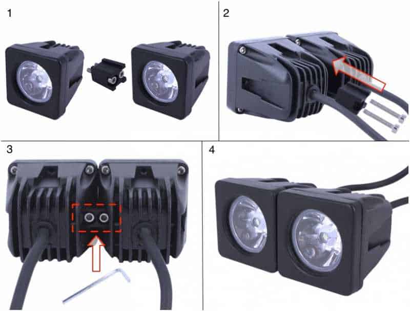 LED Offroad Scheinwerfer 10 W rund CREE LED