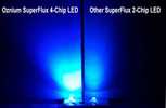 Superflux 4 Chip LEDs Oznium Superflux 4-chip vs. "Other" Superflux 2-chip