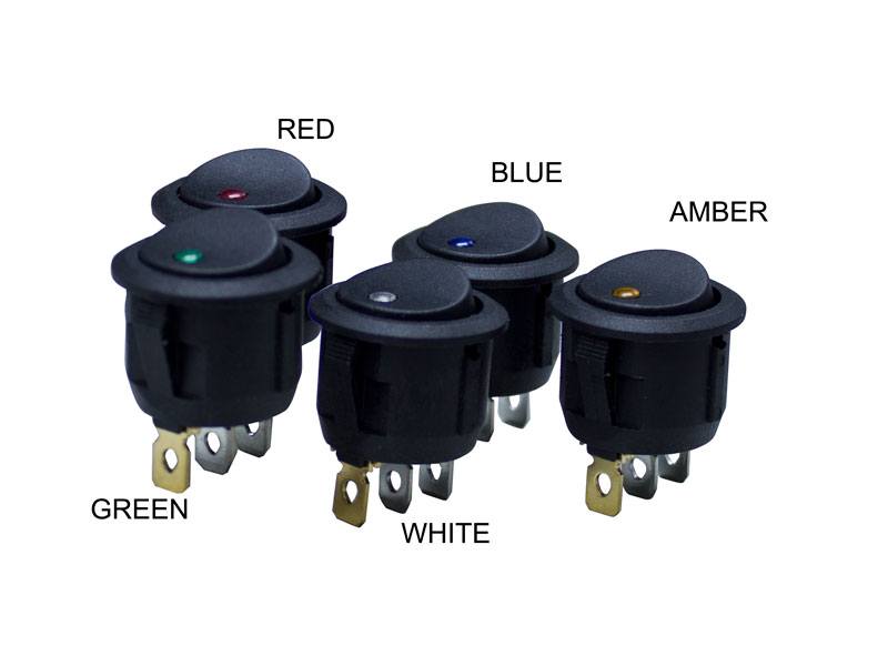 Details about   Xtenzi 12V LED  Round Illuminated Car Power Rocker Switch Green 