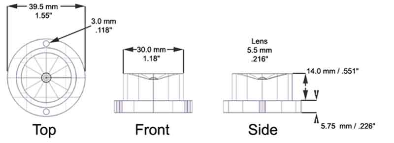 Dimensions of LED Flood