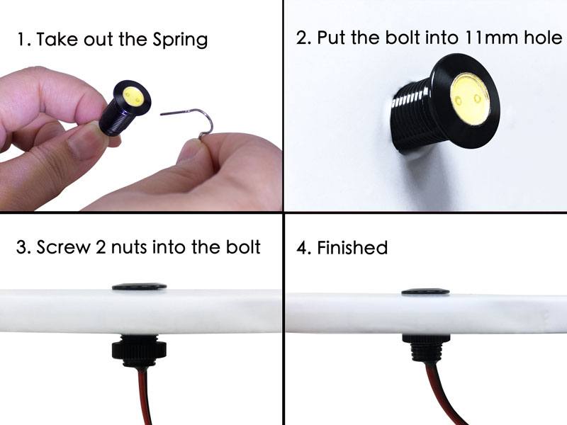 Secure LED Bolt with nut