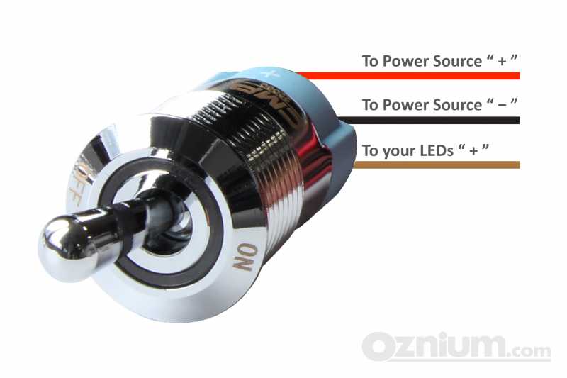 On Off Push Button LED Toggle Switch