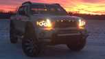 Side View LED Bolt Raptor-styled grille accent lights -at sunset