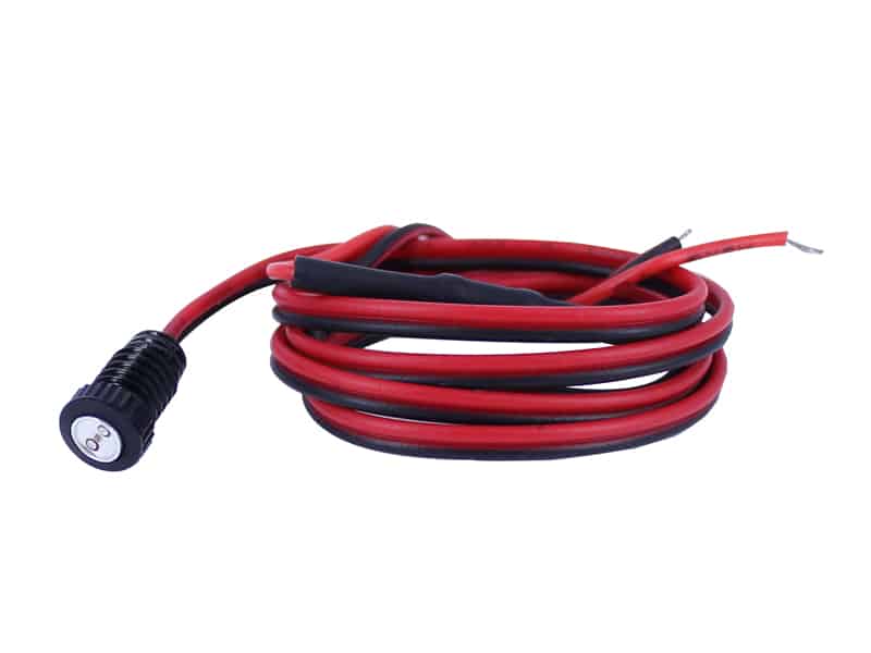 5x Superbright screw bolt LEDs 12V M8 thread 20cm cable Red