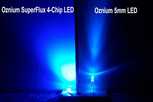 Superflux 4 Chip LEDs Oznium Superflux 4-chip vs. Oznium 5mm LED