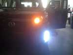 Scion xB Front Bumper Vertical LED Running Lights Fuse tapped into the parking lightts
