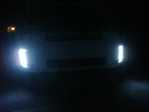 Scion xB Front Bumper Vertical LED Running Lights Turned on these LED's with the other lights off