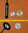 Comparison of side measurements of the Black Straight & Round LED Modules.

US Dime, Euro, and Kroner included for scale.