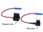 Regular vs Mini size fuse holder