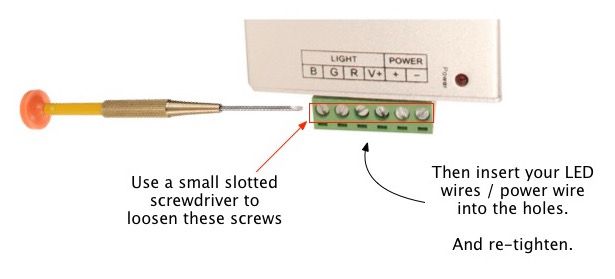 LED Wiring to Screw Terminal