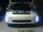 Scion xB Front Bumper Vertical LED Running Lights Turned on these LED's with the other lights on