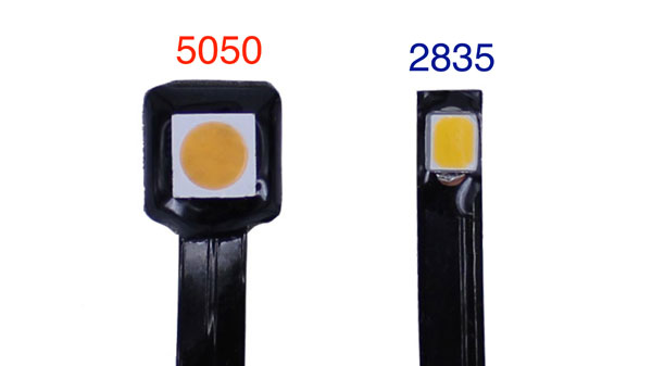 5050 vs 2835 size Prewired 12v LED