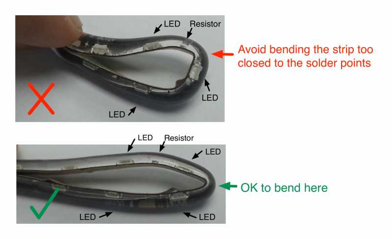 how to bend led light strip